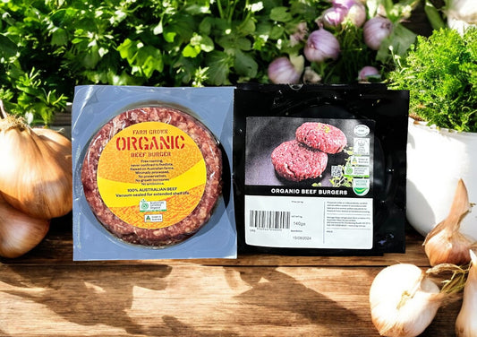 x24 140g ORGANIC BURGERS