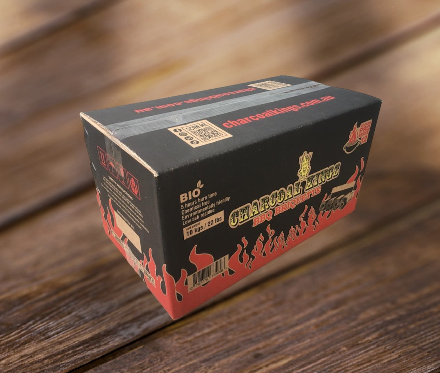Charcoal kings Premium 10kg log Briquettes box